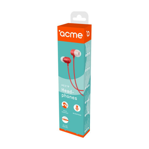 Picture of ACME EARPHONES + MIC RED
